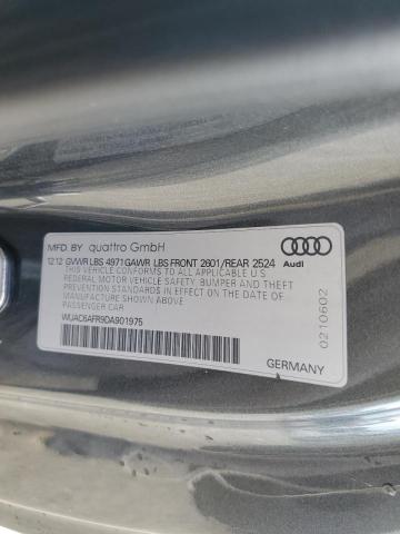 WUAC6AFR9DA901975 - 2013 AUDI RS5 GRAY photo 10