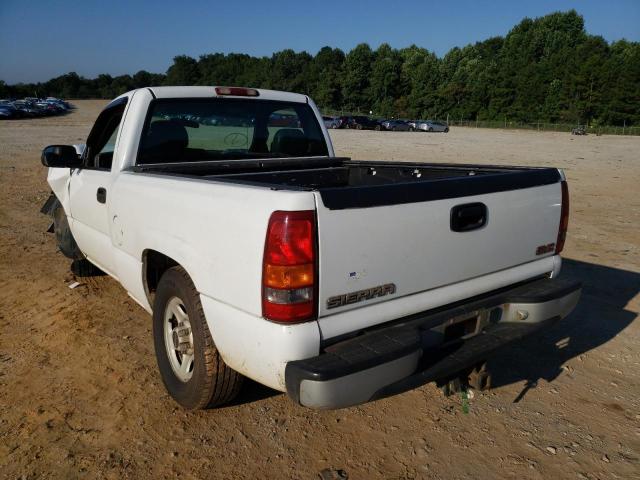 1GTEC14W42Z119556 - 2003 GMC SIERRA WHITE photo 3