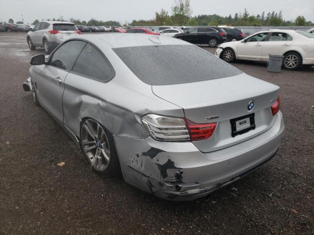 WBA3N9C53GK250676 - 2016 BMW 428 XI SILVER photo 3