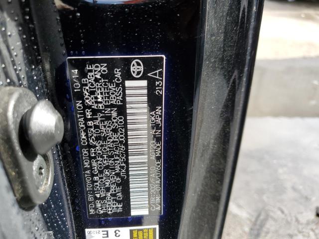 JTKJF5C76FJ002100 - 2015 TOYOTA SCION TC შავი ფოტო 10