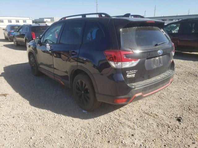 JF2SKARC2MH542585 - 2021 SUBARU FORESTER S BLACK photo 3