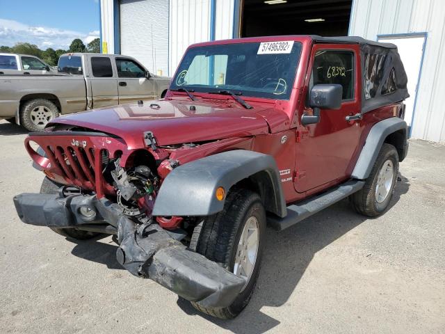 1C4AJWAG0CL193107 - 2012 JEEP WRANGLER S MAROON photo 2