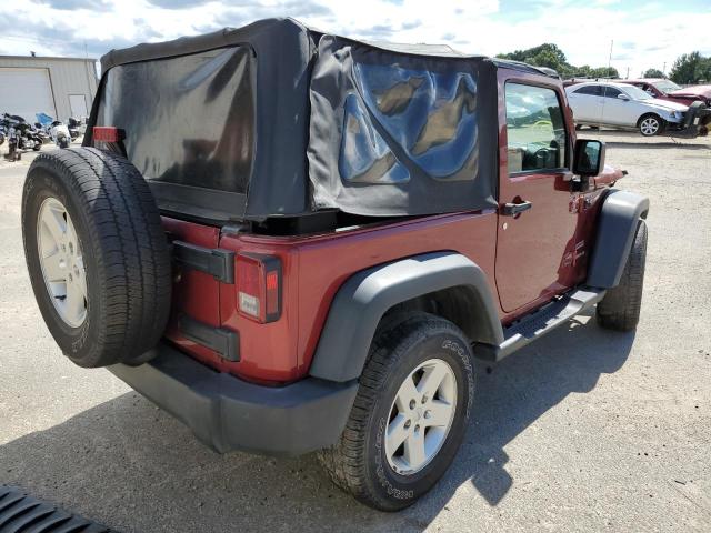 1C4AJWAG0CL193107 - 2012 JEEP WRANGLER S MAROON photo 4