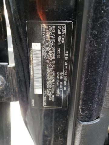 YV1RH527972639574 - 2007 VOLVO S60 R შავი ფოტო 10