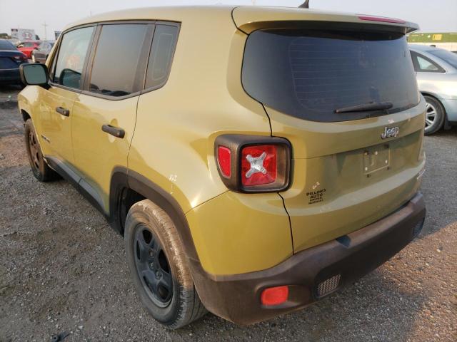 ZACCJAAT1FPB95876 - 2015 JEEP RENEGADE S Yaşıl foto 3