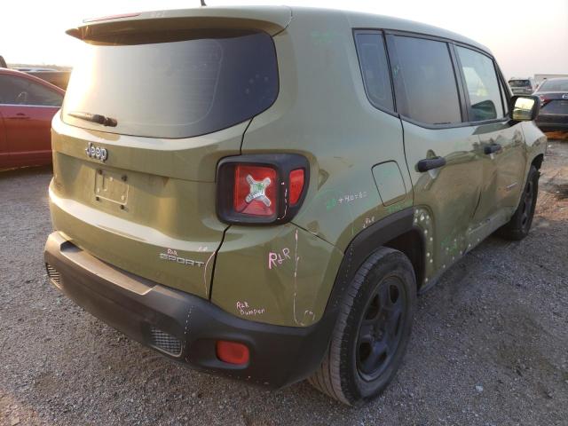 ZACCJAAT1FPB95876 - 2015 JEEP RENEGADE S GREEN photo 4