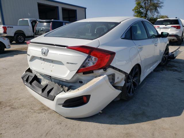 19XFC2F84ME001482 - 2021 HONDA CIVIC SPOR WHITE photo 4