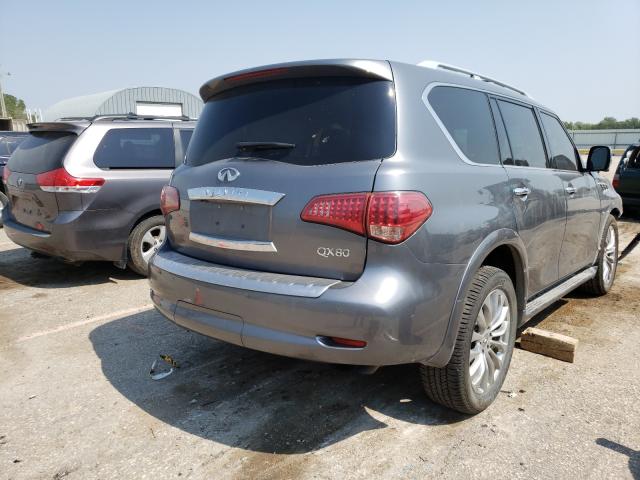 JN8AZ2NE7F9084465 - 2015 INFINITI QX80 GRAY photo 4