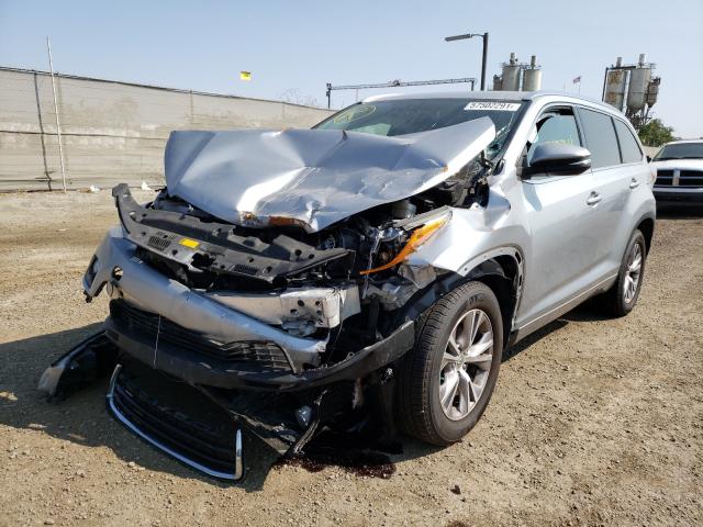 5TDKKRFH6FS109525 - 2015 TOYOTA HIGHLANDER SILVER photo 2