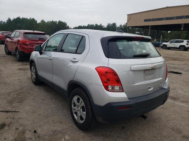 3GNCJKSB1FL255408 - 2015 CHEVROLET TRAX LS SILVER photo 3