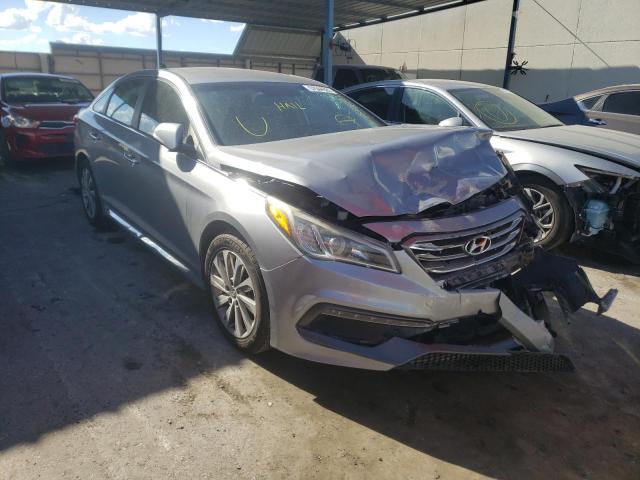 5NPE34AFXFH092818 - 2015 HYUNDAI SONATA SPO SILVER photo 1