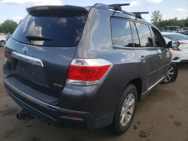 5TDBK3EHXBS042436 - 2011 TOYOTA HIGHLANDER GRAY photo 4