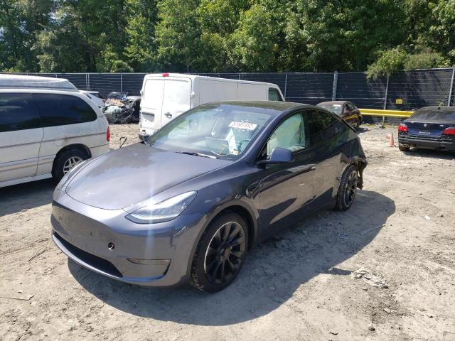 5YJYGDEE8MF268263 - 2021 TESLA MODEL Y رمادي صورة 2