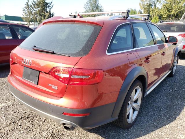 WA1UFAFLXEA132797 - 2014 AUDI A4 ALLROAD ORANGE photo 4