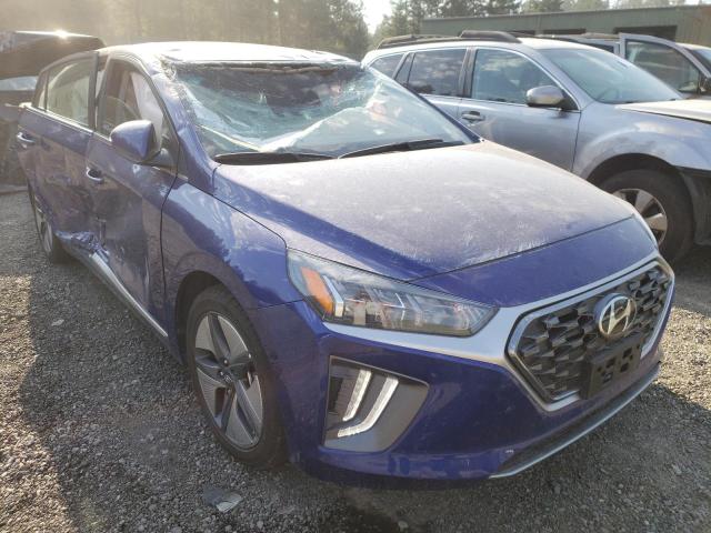 KMHC85LC6MU261345 - 2021 HYUNDAI IONIQ SEL BLUE photo 1