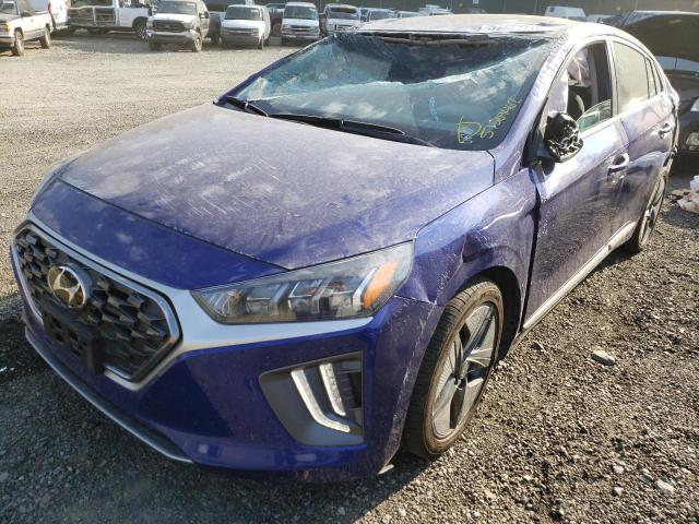 KMHC85LC6MU261345 - 2021 HYUNDAI IONIQ SEL BLUE photo 2