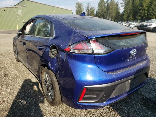 KMHC85LC6MU261345 - 2021 HYUNDAI IONIQ SEL BLUE photo 3