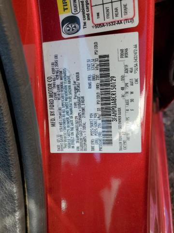 3FAHP0JA8CR150129 - 2012 FORD FUSION SEL RED photo 10