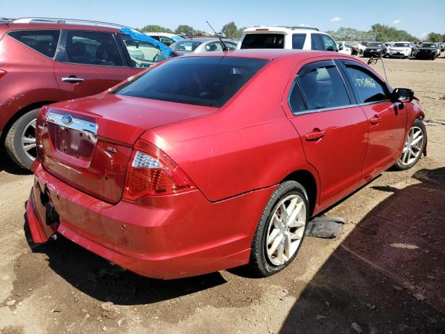 3FAHP0JA8CR150129 - 2012 FORD FUSION SEL RED photo 4