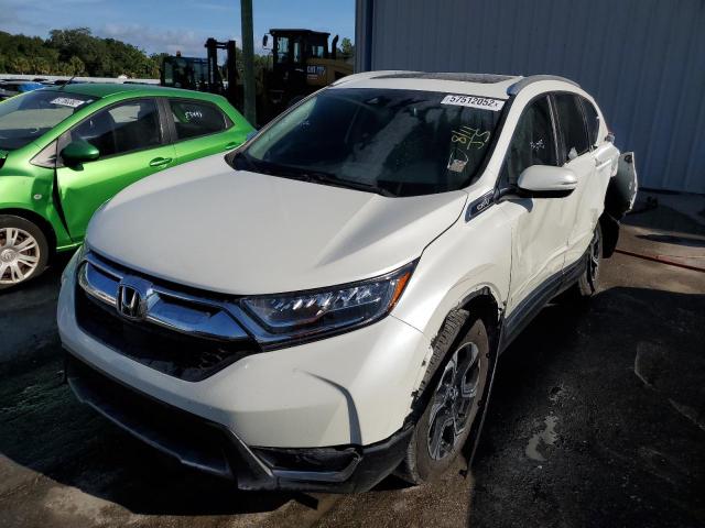 2HKRW2H99JH646498 - 2018 HONDA CR-V TOURI WHITE photo 2