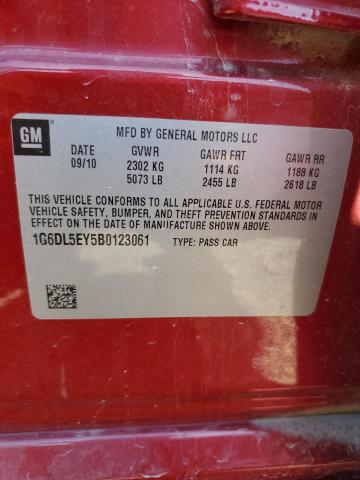 1G6DL5EY5B0123061 - 2011 CADILLAC CTS PERFOR RED photo 10