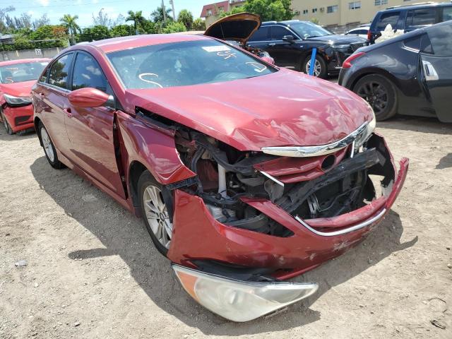 5NPEB4AC4EH856122 - 2014 HYUNDAI SONATA GLS BURGUNDY photo 1