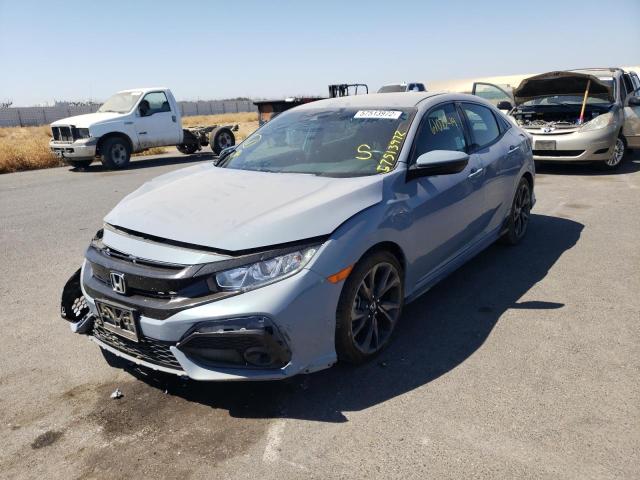 SHHFK7H49KU406754 - 2019 HONDA CIVIC SPOR BLUE photo 2