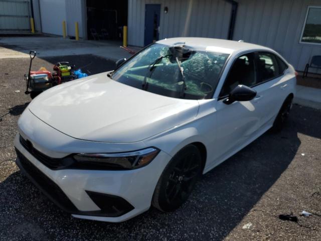 2HGFE2F57NH568292 - 2022 HONDA CIVIC SPOR WHITE photo 2