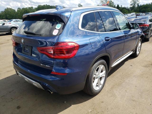 5UXTR9C57KLP97751 - 2019 BMW X3 XDRIVE3 BLUE photo 4
