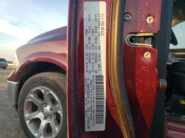 1C6RR6NM2GS232357 - 2016 RAM 1500 LARAM BURGUNDY photo 10