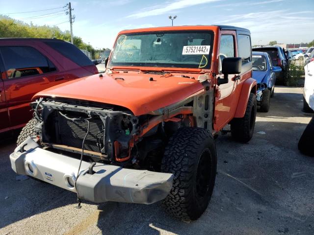 1C4AJWBG6FL622530 - 2015 JEEP WRANGLER S ORANGE photo 2