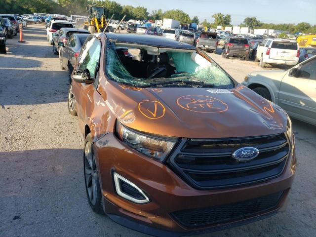 2FMPK4AP2HBB35515 - 2017 FORD EDGE SPORT ORANGE photo 9