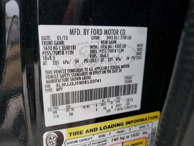 5LMJJ2J59DEL03741 - 2013 LINCOLN NAVIGATOR 黑色 照片 10