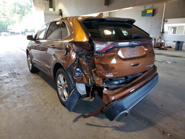 2FMPK4K98HBB28620 - 2017 FORD EDGE TITAN ORANGE photo 3