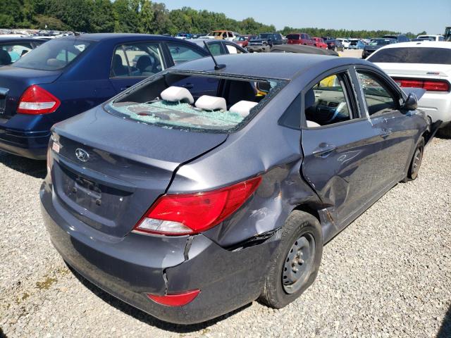 KMHCT4AE0HU278290 - 2017 HYUNDAI ACCENT SE GRAY photo 4