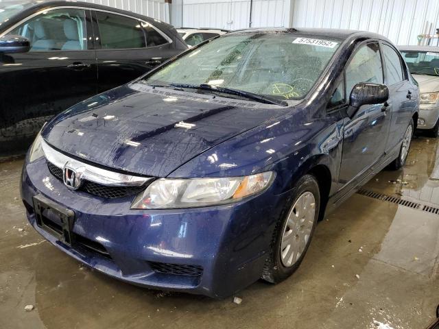 1HGFA16389L009007 - 2009 HONDA CIVIC VP BLUE photo 2