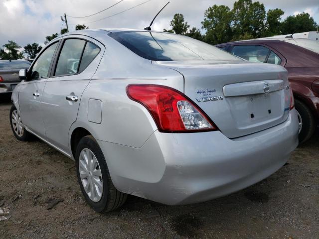 3N1CN7AP3CL804144 - 2012 NISSAN VERSA S SILVER photo 3