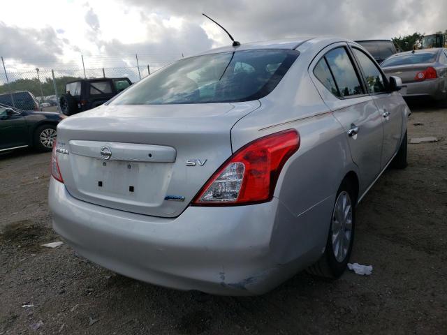 3N1CN7AP3CL804144 - 2012 NISSAN VERSA S SILVER photo 4