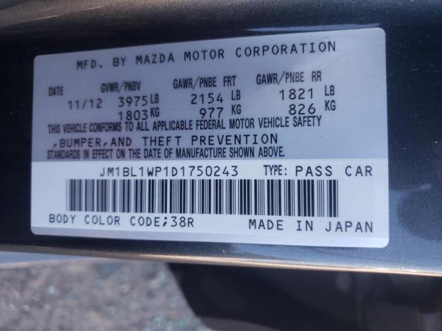 JM1BL1WP1D1750243 - 2013 MAZDA 3 I GRAY photo 10