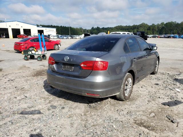3VW2K7AJ6CM419892 - 2012 VOLKSWAGEN JETTA BASE GRAY photo 4