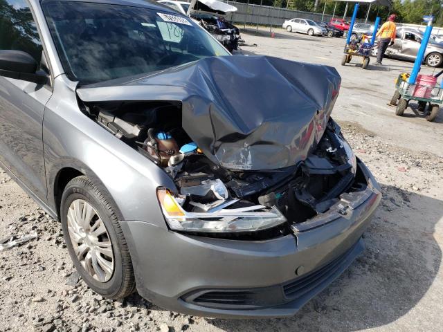 3VW2K7AJ6CM419892 - 2012 VOLKSWAGEN JETTA BASE GRAY photo 9