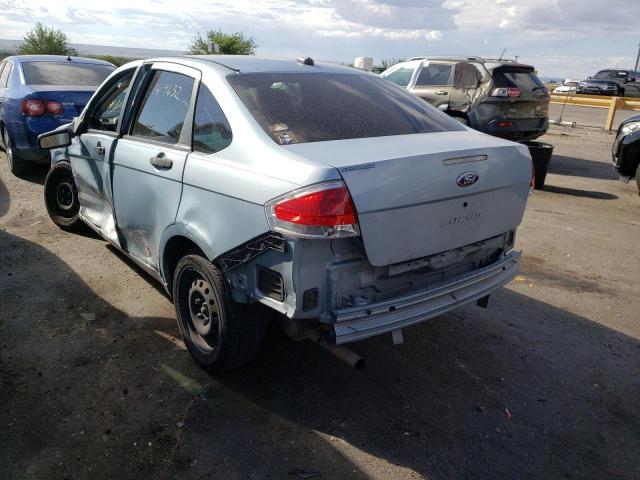 1FAHP34N88W289892 - 2008 FORD FOCUS S/SE BLUE photo 3