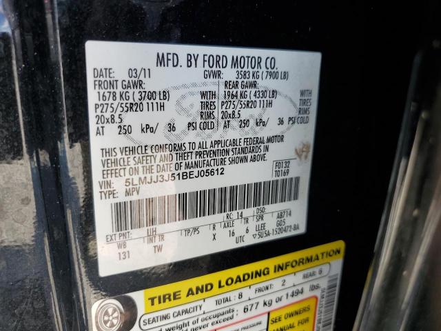 5LMJJ3J51BEJ05612 - 2011 LINCOLN NAVIGATOR შავი ფოტო 10