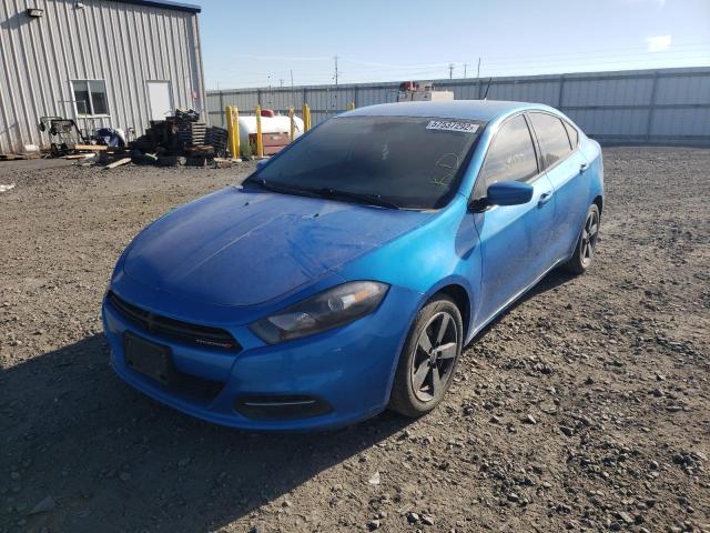 1C3CDFBB7FD181221 - 2015 DODGE DART SXT BLUE photo 2