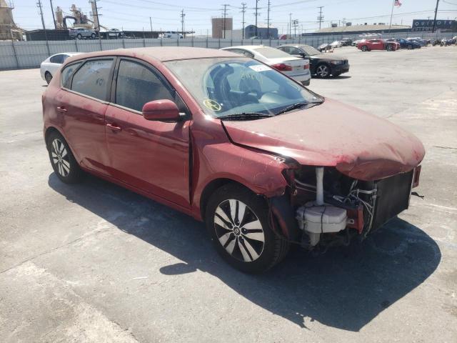 KNAFU5A24D5742399 - 2013 KIA FORTE EX RED photo 1