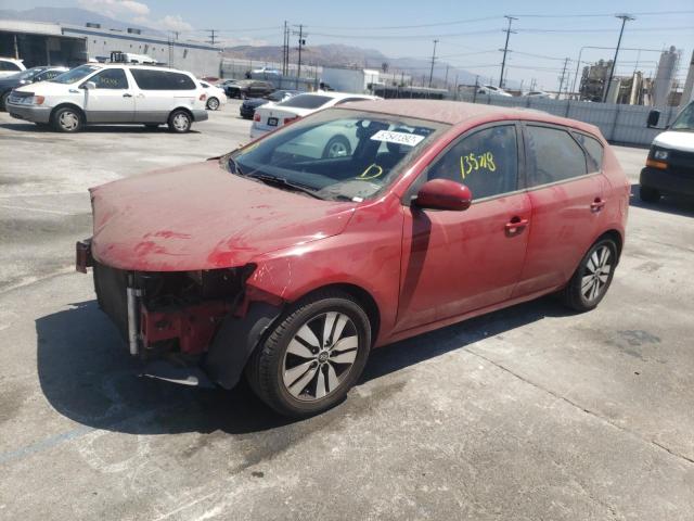 KNAFU5A24D5742399 - 2013 KIA FORTE EX RED photo 2