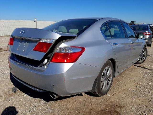 1HGCR2F38DA040750 - 2013 HONDA ACCORD LX SILVER photo 4