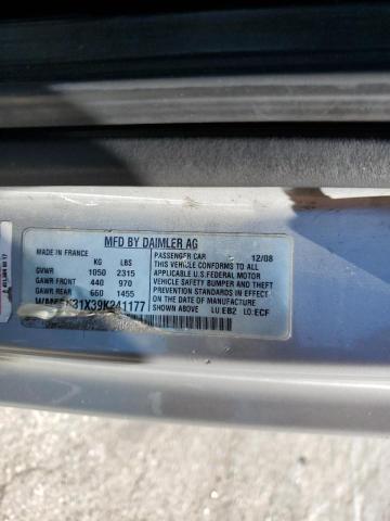 WMEEK31X39K241177 - 2009 SMART FORTWO PAS 黄色 照片 10