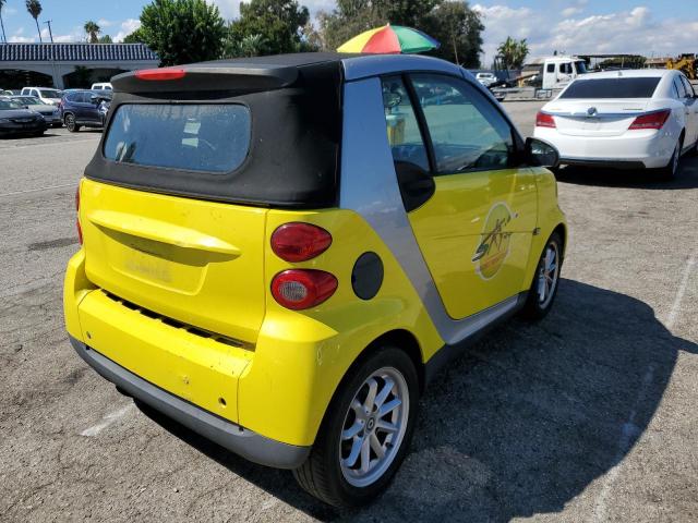 WMEEK31X39K241177 - 2009 SMART FORTWO PAS YELLOW photo 4