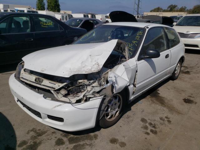 2HGEH2375SH503302 - 1995 HONDA CIVIC VX WHITE photo 2